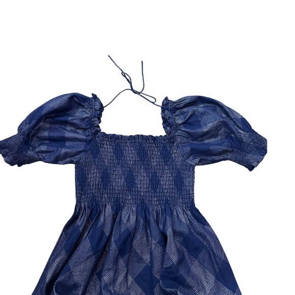 Hill House Athena Babydoll Nap Dress Glitter Plaid Navy Size XS New no Tags - Picture 3 of 5